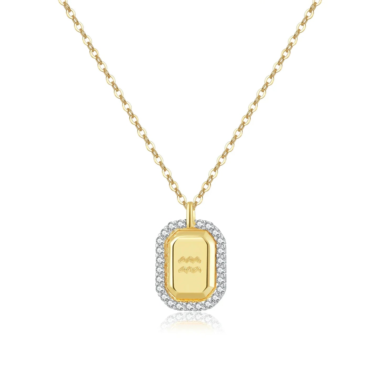 12 Signos del Zodíaco Zirconia Necklace (18K Gold Plated) | Luvesina