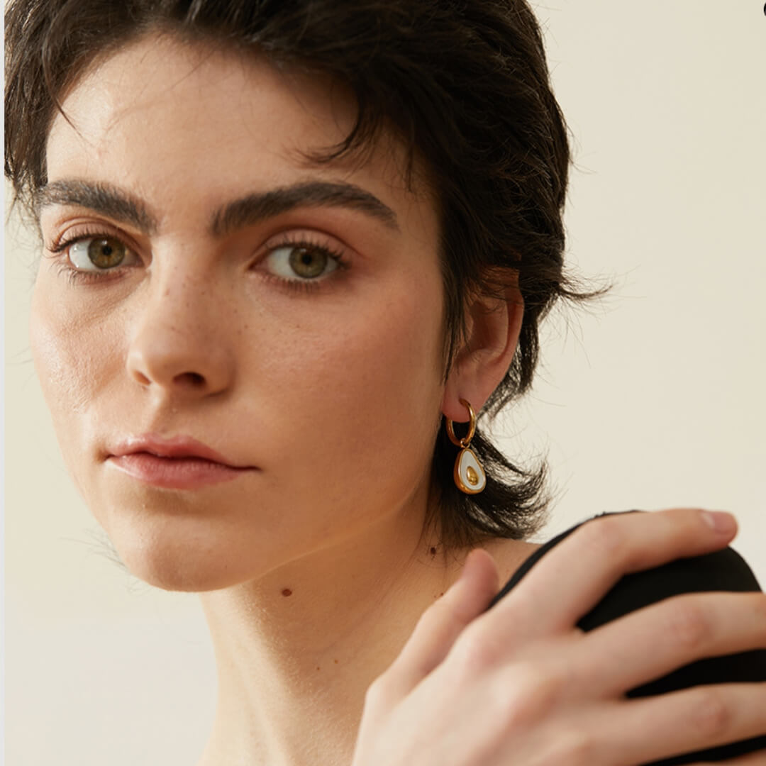 Aro Aguacate Earring (18K Gold Plated) | Luvesina