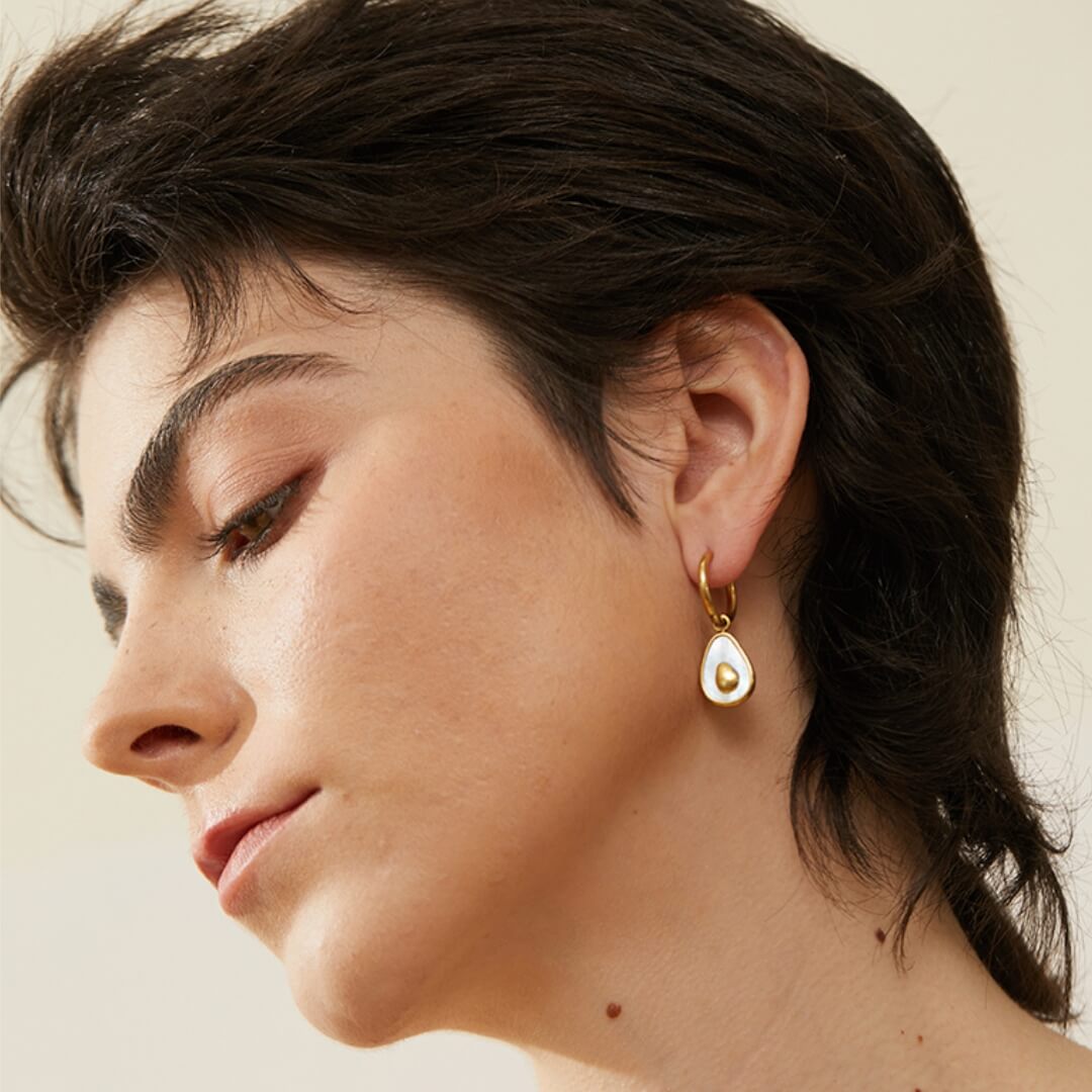 Aro Aguacate Earring (18K Gold Plated) | Luvesina