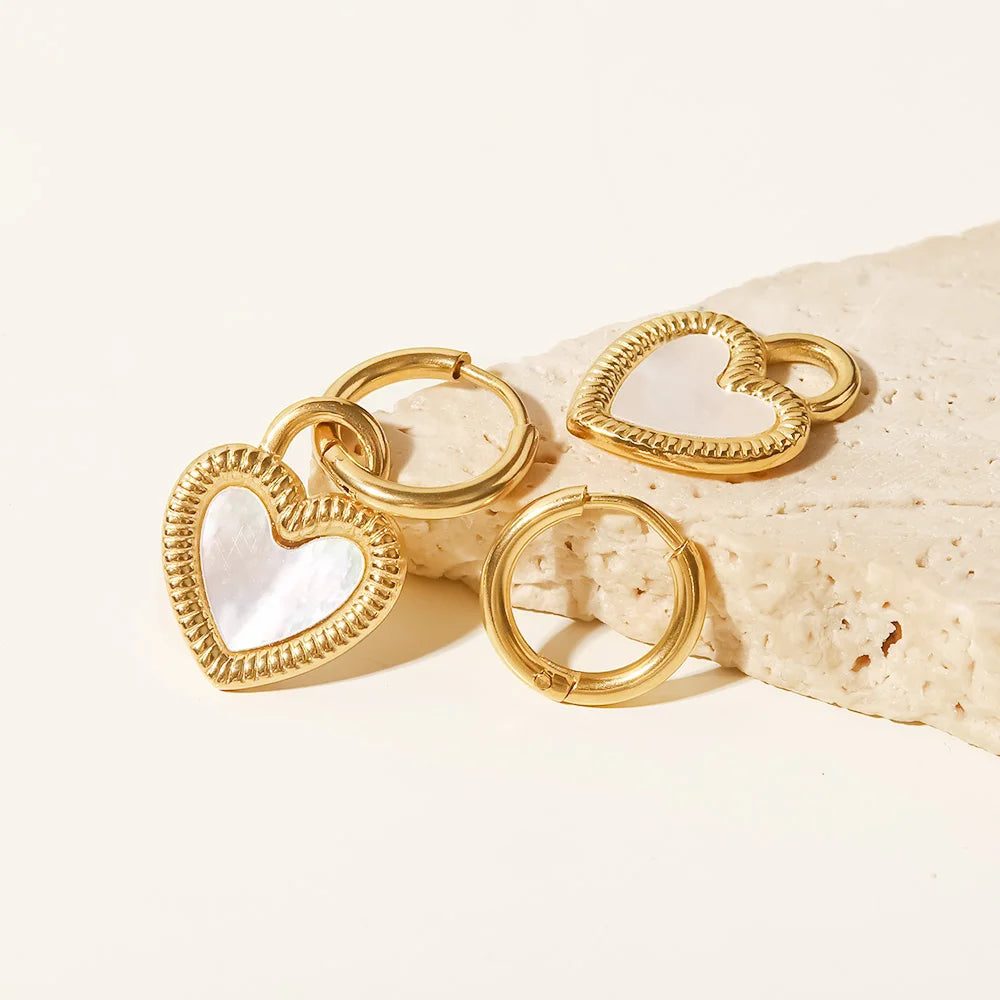 Aro Heart Passione Earring (18K Gold Plated) | Luvesina