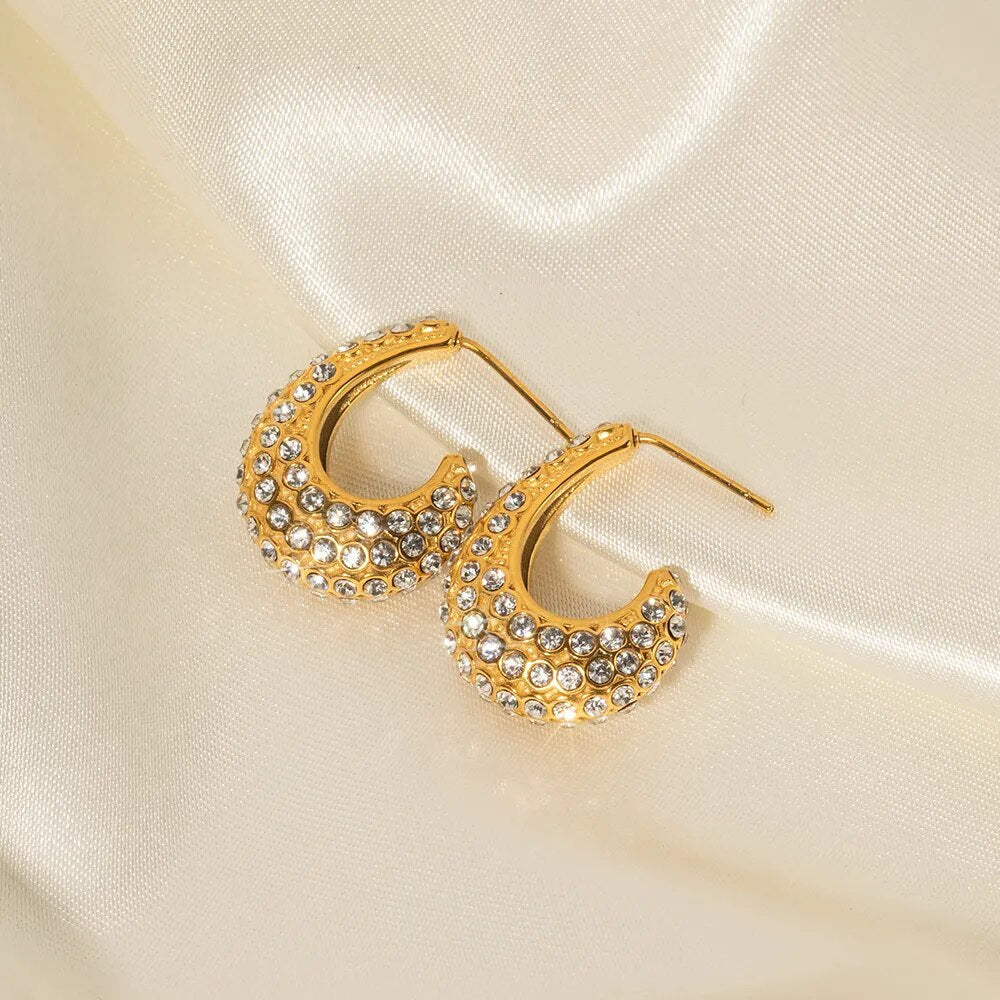 Aro Medio with Pearls Harmony Earring (18K Gold Plated) | Luvesina