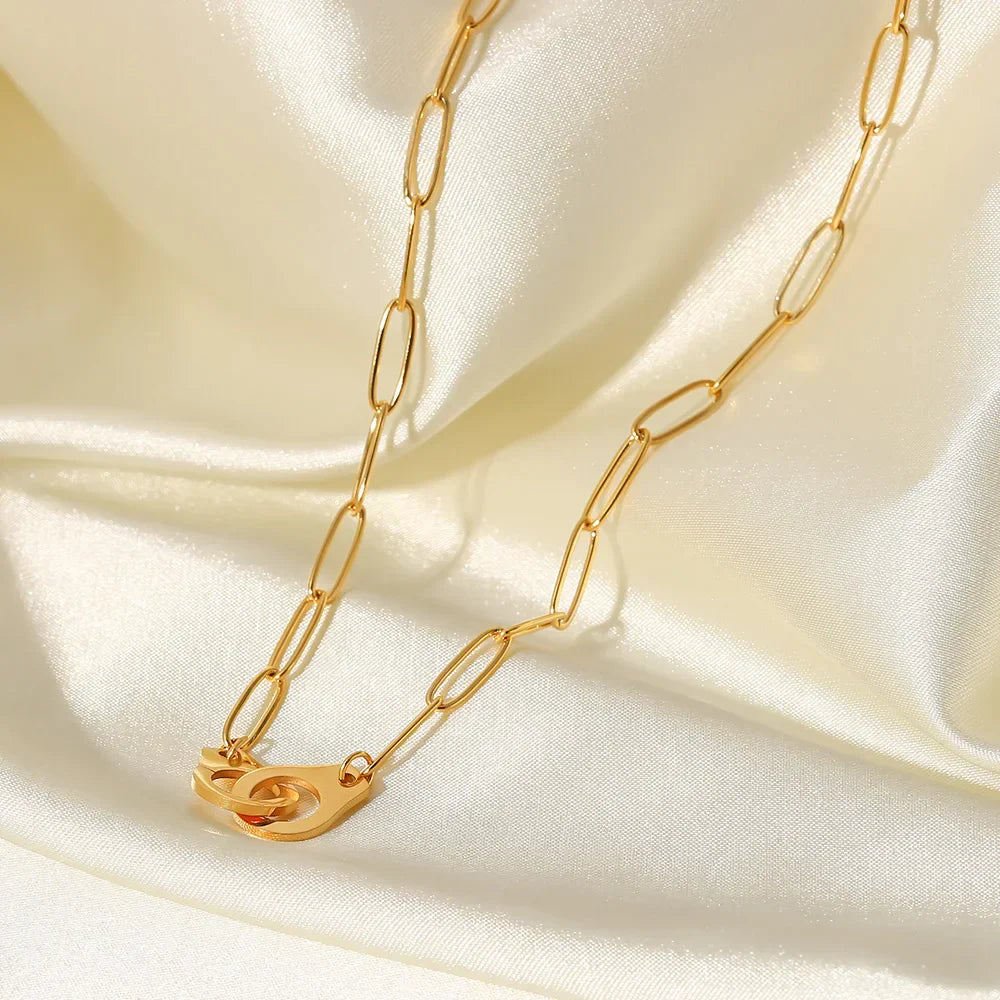 Chain Long with Links Necklace (18K Gold Plated) | Luvesina