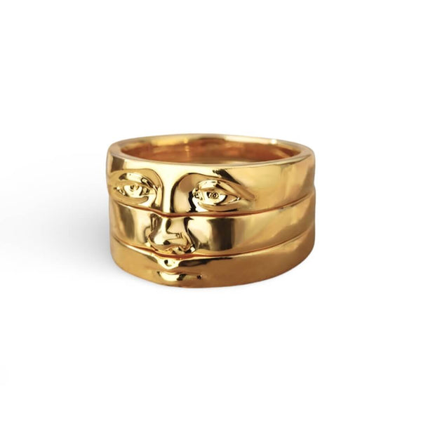 Set of Rings Visage (18K Gold Plated) | Luvesina
