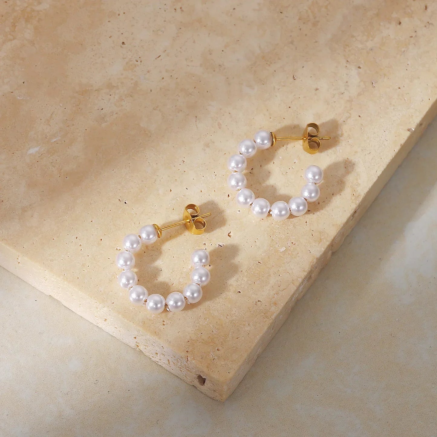 Aro of Pearl Earring (Gold Plated) | Luvesina