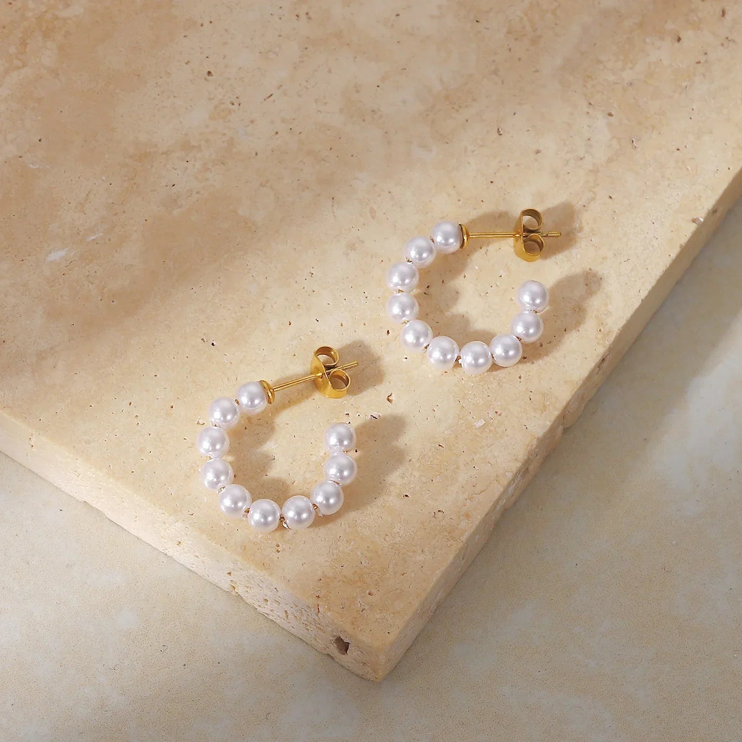 Aro of Pearl Earring (Gold Plated) | Luvesina