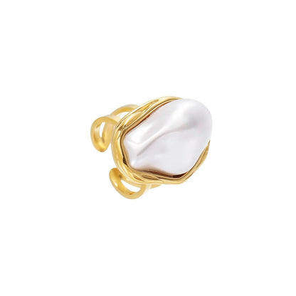 Pearl Aura Ring (Gold Plated) | Luvesina