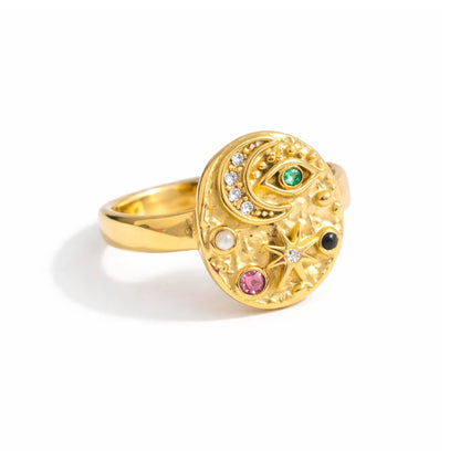 Marsella Zirconia Ring (18K Gold Plated) | Luvesina