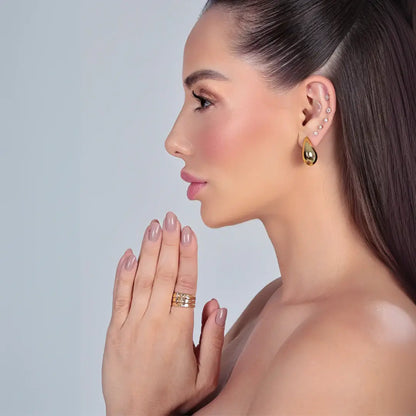 Set of Rings Visage (18K Gold Plated) | Luvesina