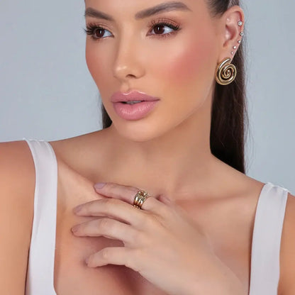 Set of Rings Visage (18K Gold Plated) | Luvesina