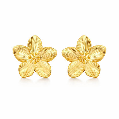 Cherry Blossom Earring (18K Gold Plated) | Luvesina