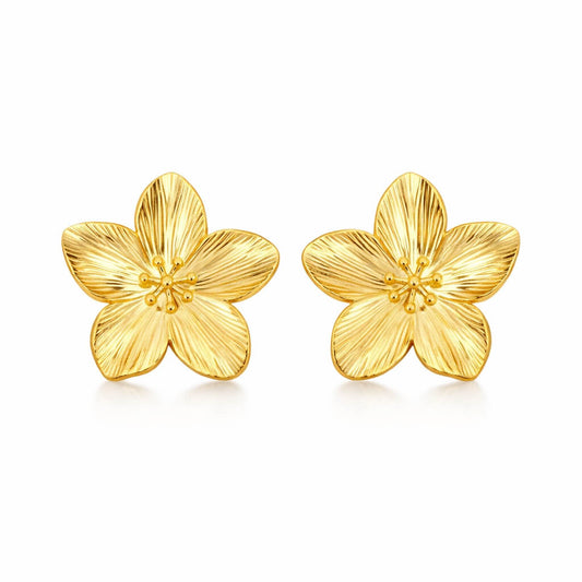 Cherry Blossom Earring (18K Gold Plated) | Luvesina