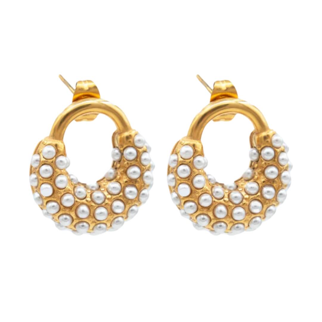 Spike Pearl Earring (18K Gold Plated) | Luvesina