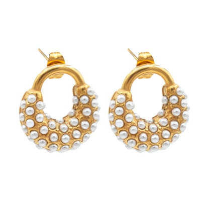 Spike Pearl Earring (18K Gold Plated) | Luvesina