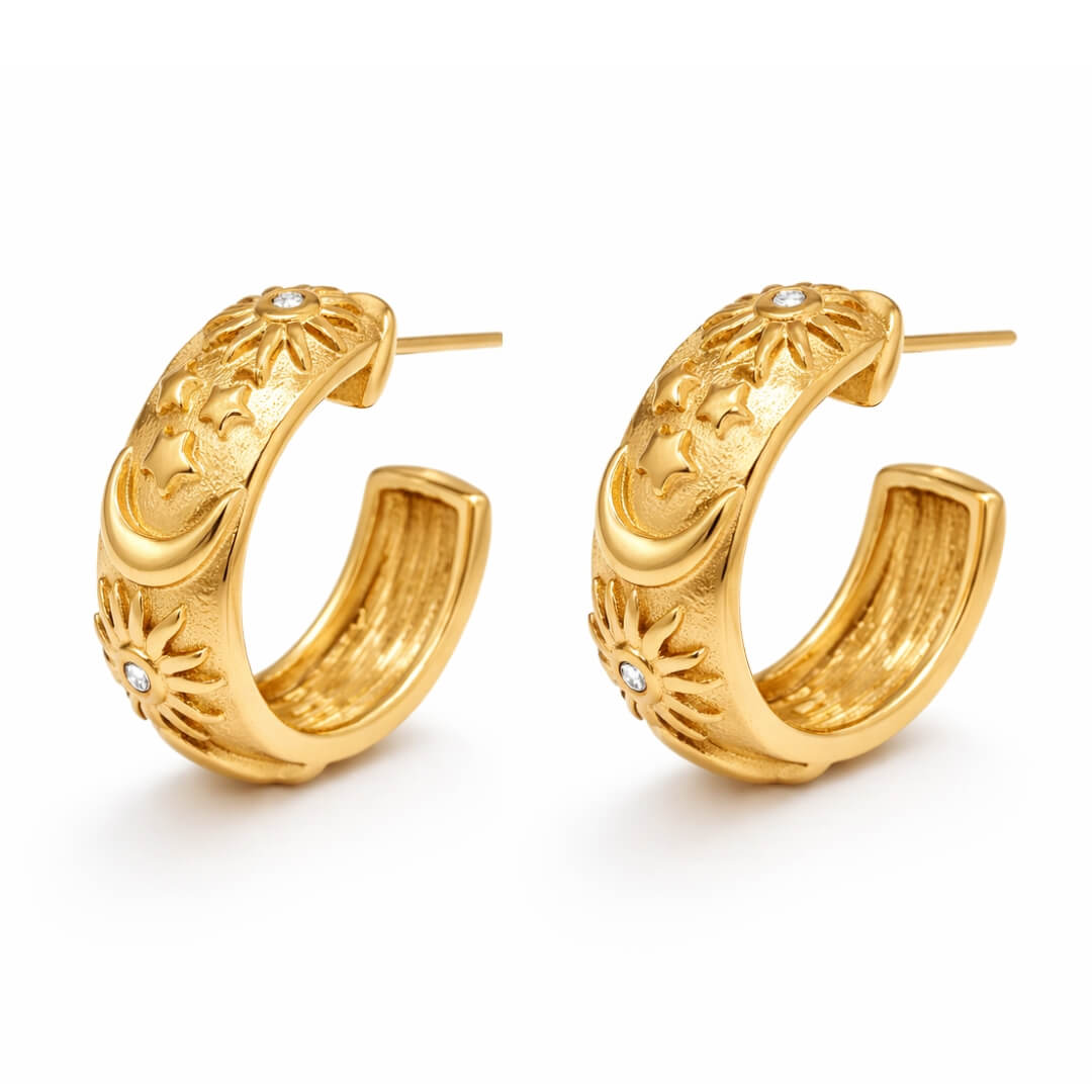 Aro Celeste Earring (18K Gold Plated) | Luvesina
