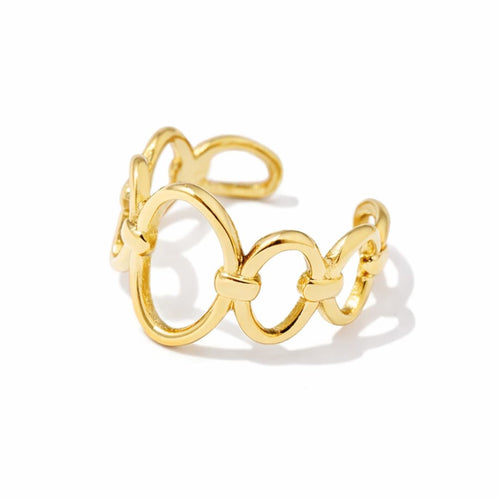 Laura Links Open Ring (18K Gold Plated) | Luvesina