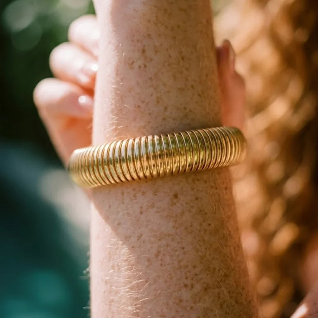 Brazalete Mola Allegra (18K Gold Plated) | Luvesina