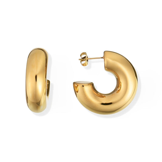 Aro Chunky Earring (Gold Plated) | Luvesina