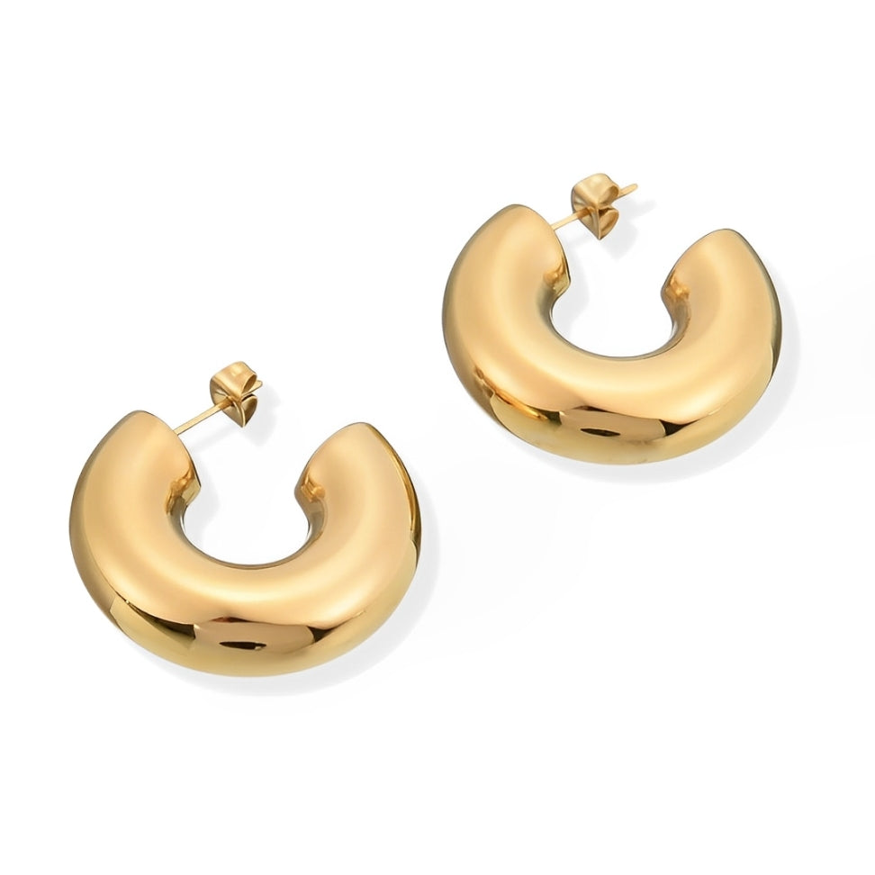 Aro Chunky Earring (Gold Plated) | Luvesina