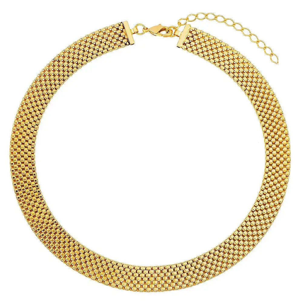 Choker of Malla Elegant Necklace (Gold Plated) | Luvesina