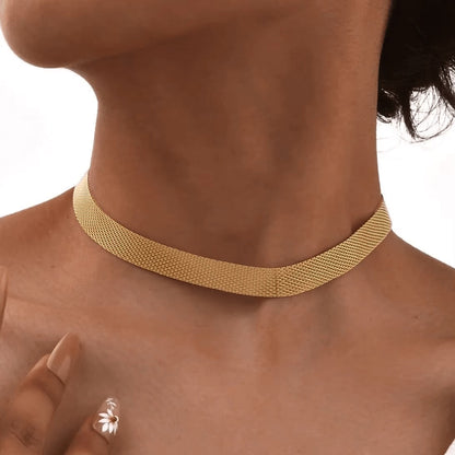 Choker of Malla Elegant Necklace (Gold Plated) | Luvesina