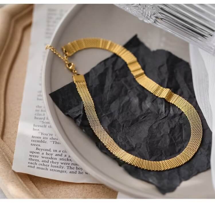 Choker of Malla Elegant Necklace (Gold Plated) | Luvesina