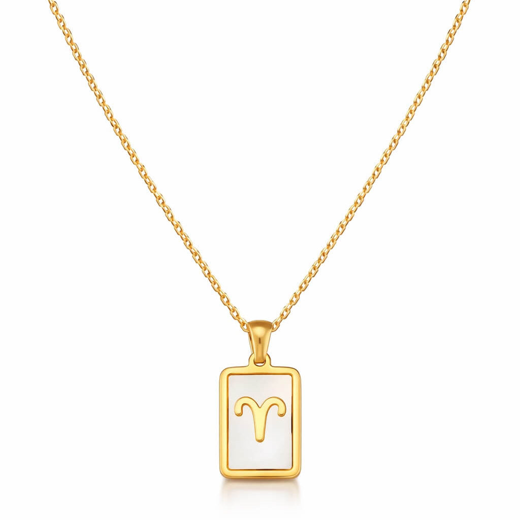 Collection of Necklaces Signos del Zodiac Perlado (18K Gold Plated) | Luvesina