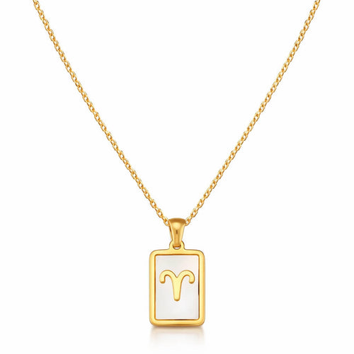 Collection of Necklaces Signos del Zodiac Perlado (18K Gold Plated) | Luvesina
