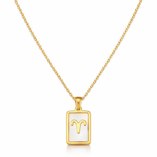 Collection of Necklaces Signos del Zodiac Perlado (18K Gold Plated) | Luvesina