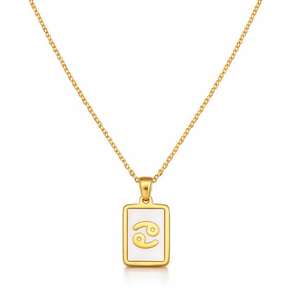 Collection of Necklaces Signos del Zodiac Perlado (18K Gold Plated) | Luvesina