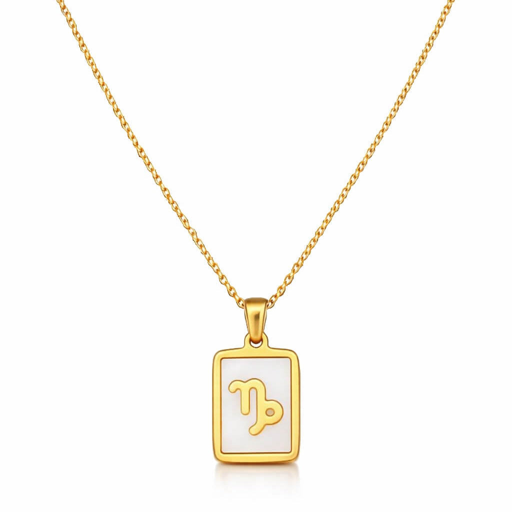 Collection of Necklaces Signos del Zodiac Perlado (18K Gold Plated) | Luvesina