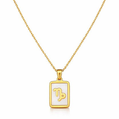 Collection of Necklaces Signos del Zodiac Perlado (18K Gold Plated) | Luvesina