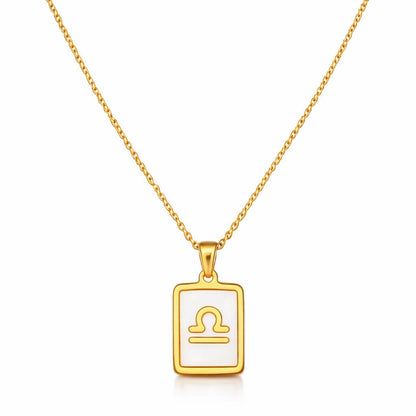 Collection of Necklaces Signos del Zodiac Perlado (18K Gold Plated) | Luvesina