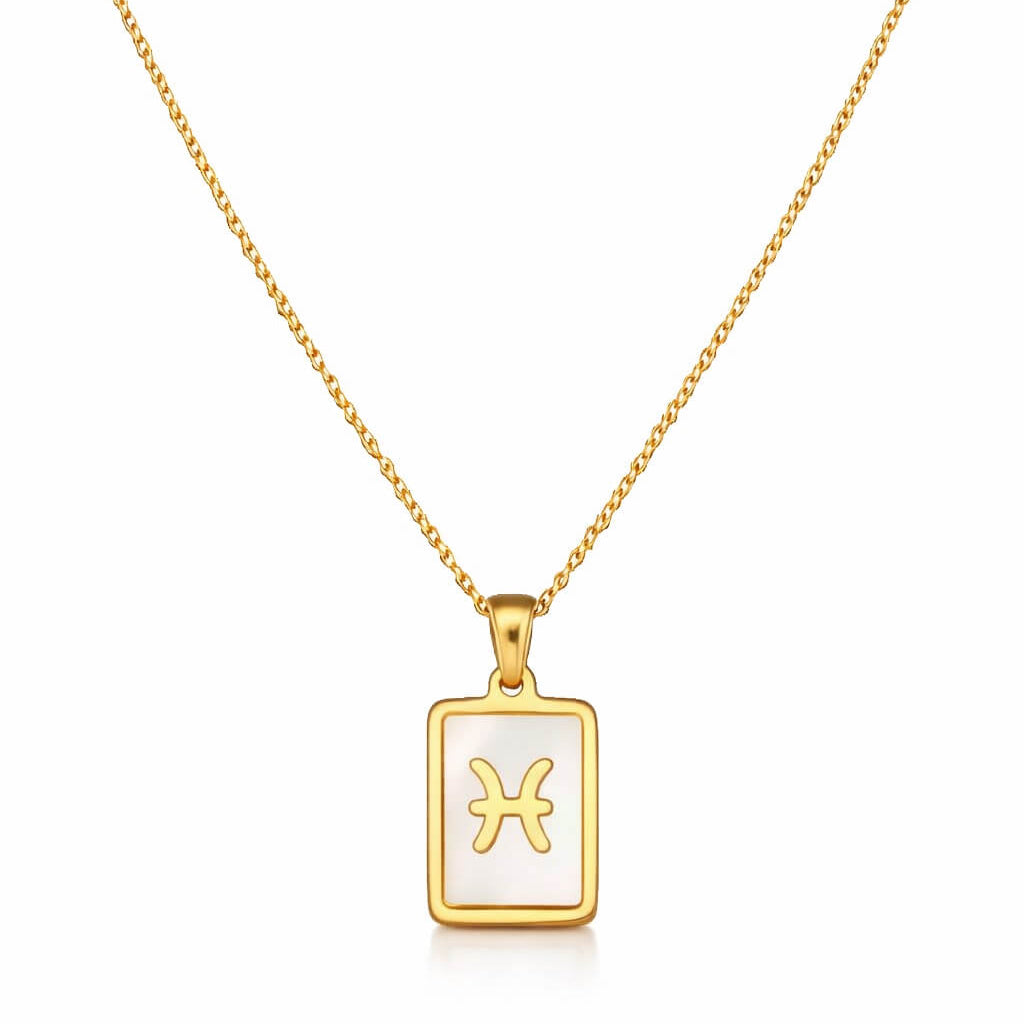 Collection of Necklaces Signos del Zodiac Perlado (18K Gold Plated) | Luvesina