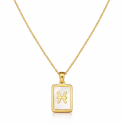 Collection of Necklaces Signos del Zodiac Perlado (18K Gold Plated) | Luvesina