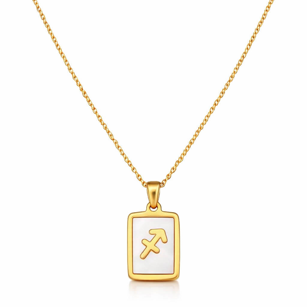 Collection of Necklaces Signos del Zodiac Perlado (18K Gold Plated) | Luvesina