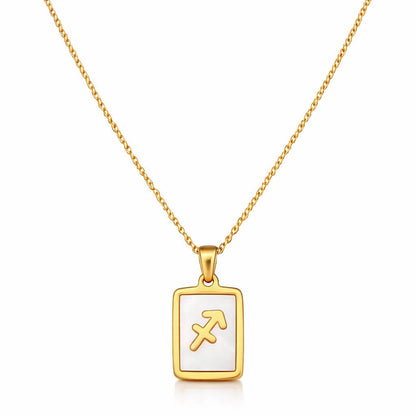 Collection of Necklaces Signos del Zodiac Perlado (18K Gold Plated) | Luvesina