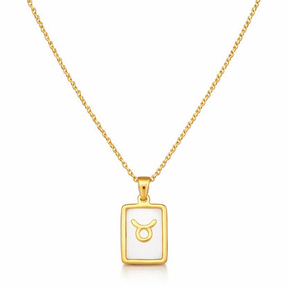 Collection of Necklaces Signos del Zodiac Perlado (18K Gold Plated) | Luvesina