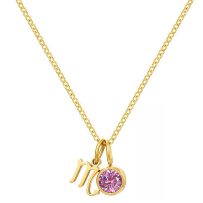Signos with Stones of Nacimiento Necklace (18K Gold Plated) | Luvesina