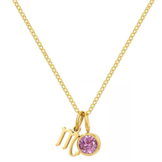 Signos with Stones of Nacimiento Necklace (18K Gold Plated) | Luvesina