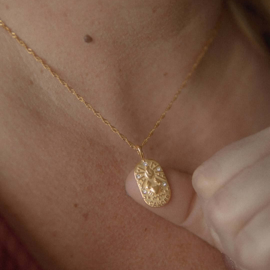 Zodíaco Chain Braided Necklace (18K Gold Plated) | Luvesina