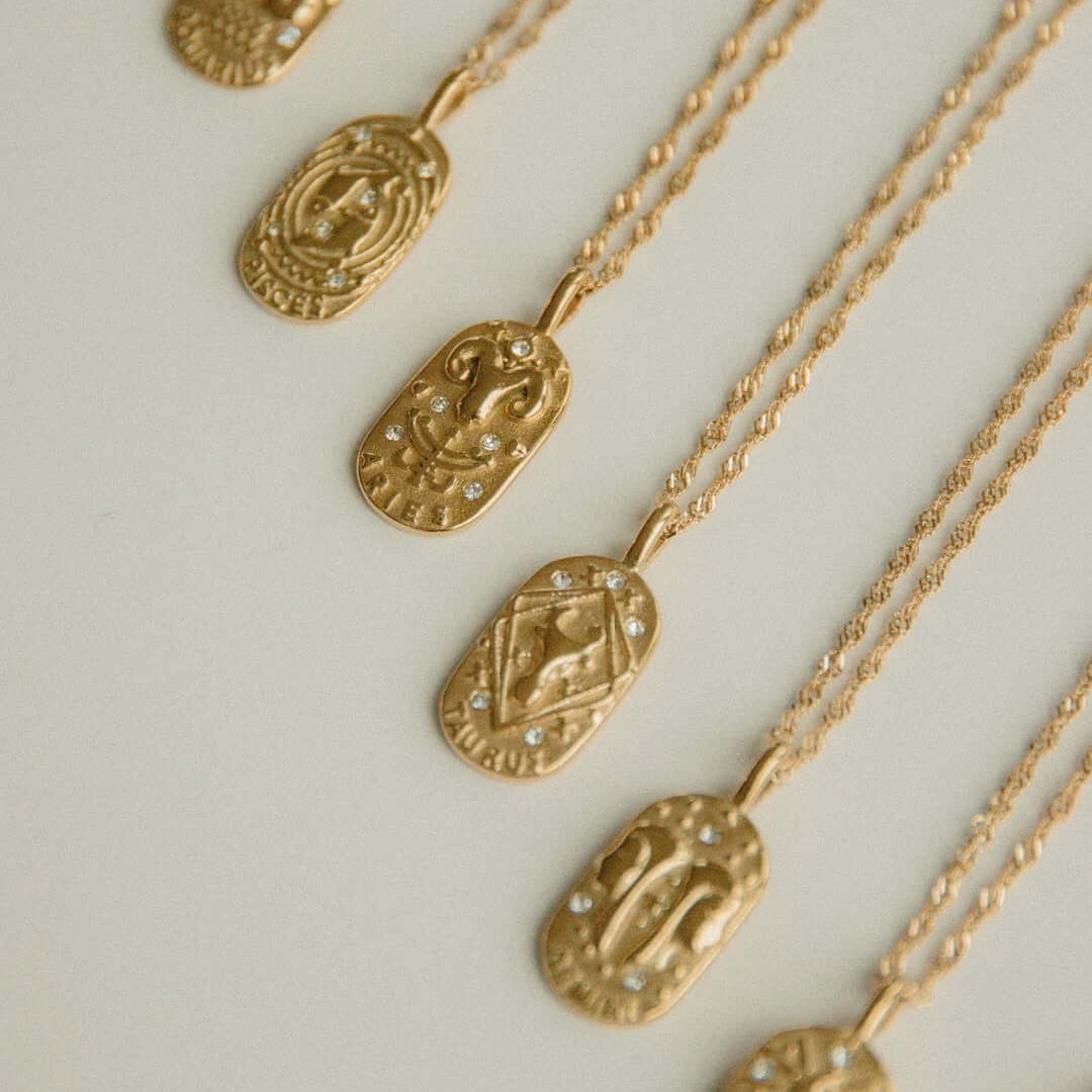 Zodíaco Chain Braided Necklace (18K Gold Plated) | Luvesina