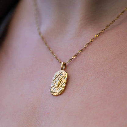 Zodíaco Chain Braided Necklace (18K Gold Plated) | Luvesina
