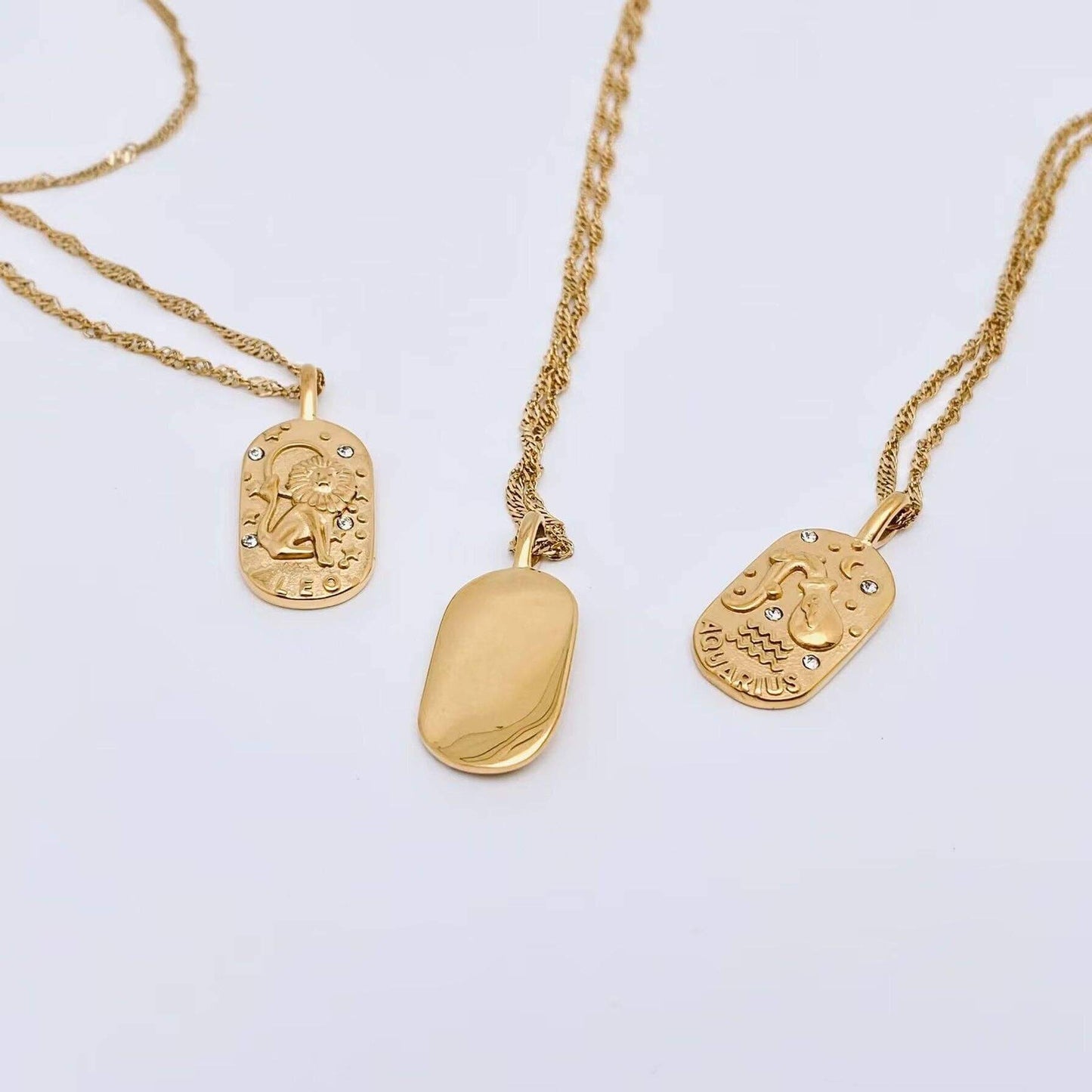 Zodíaco Chain Braided Necklace (18K Gold Plated) | Luvesina