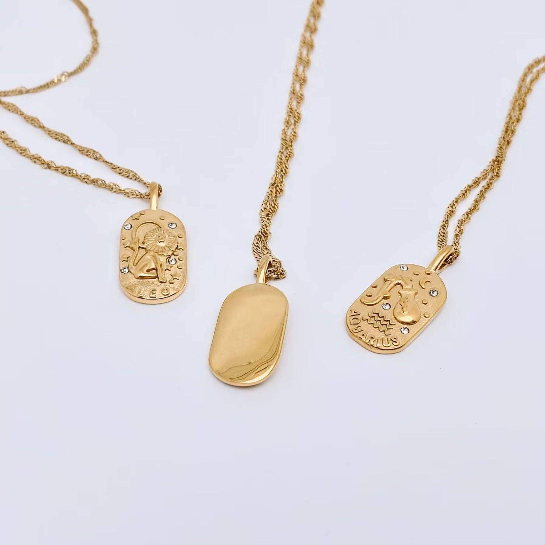 Zodíaco Chain Braided Necklace (18K Gold Plated) | Luvesina