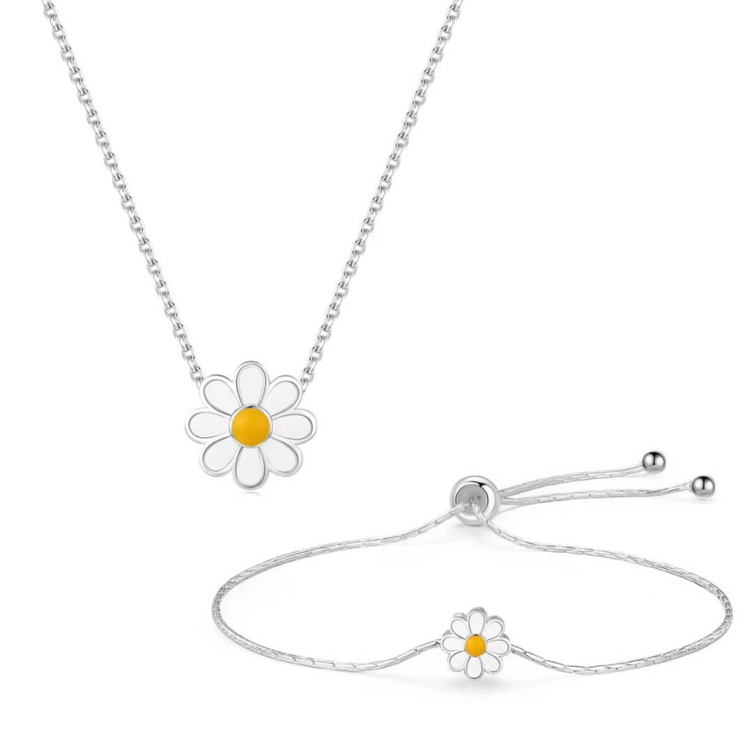 Set Margarita: Necklace + Bracelet (Sterling Silver 925) | Luvesina