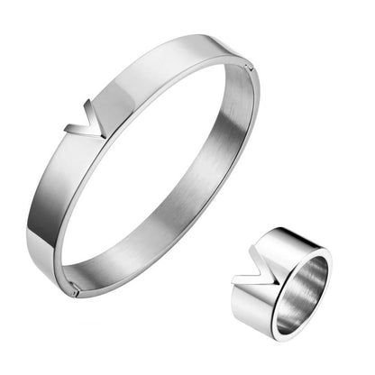Set Vivace: Bracelet + Ring (18K Gold Plated) | Luvesina