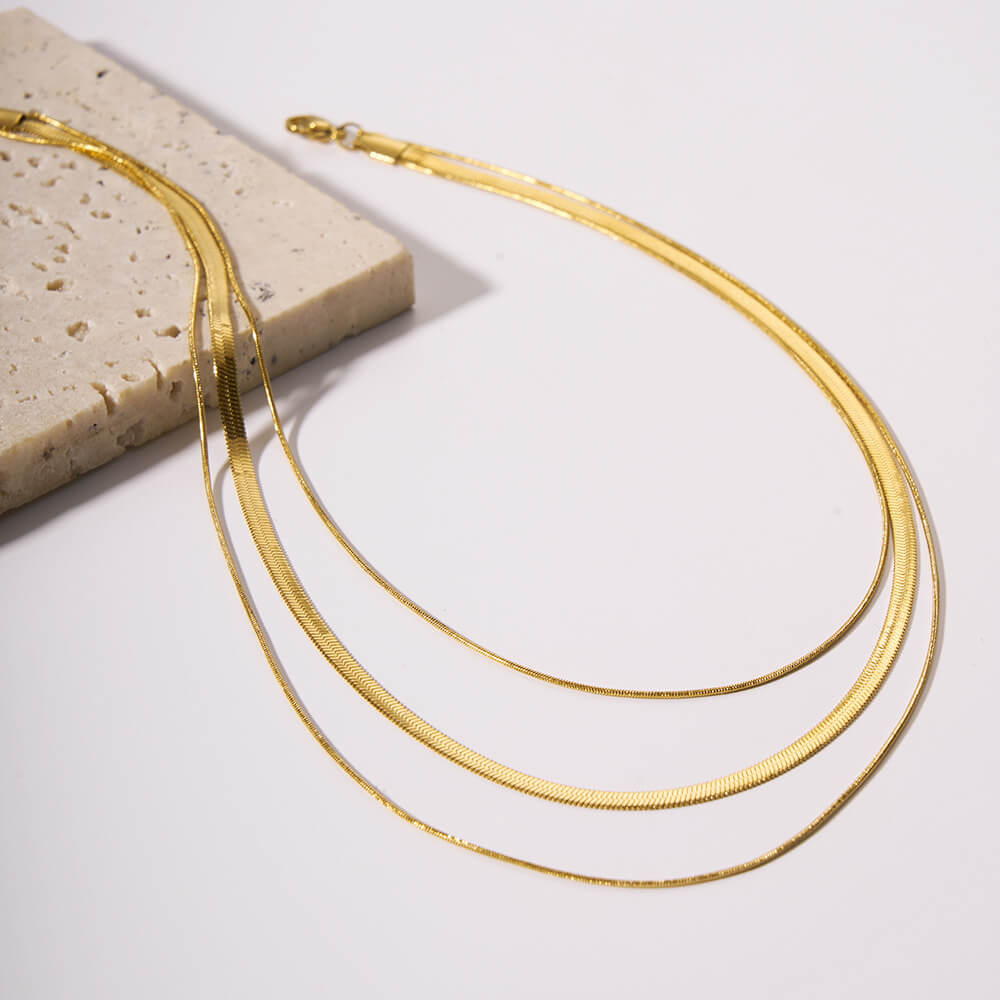 Mixto of Malla and Cola of Ratón Necklace (18K Gold Plated) | Luvesina