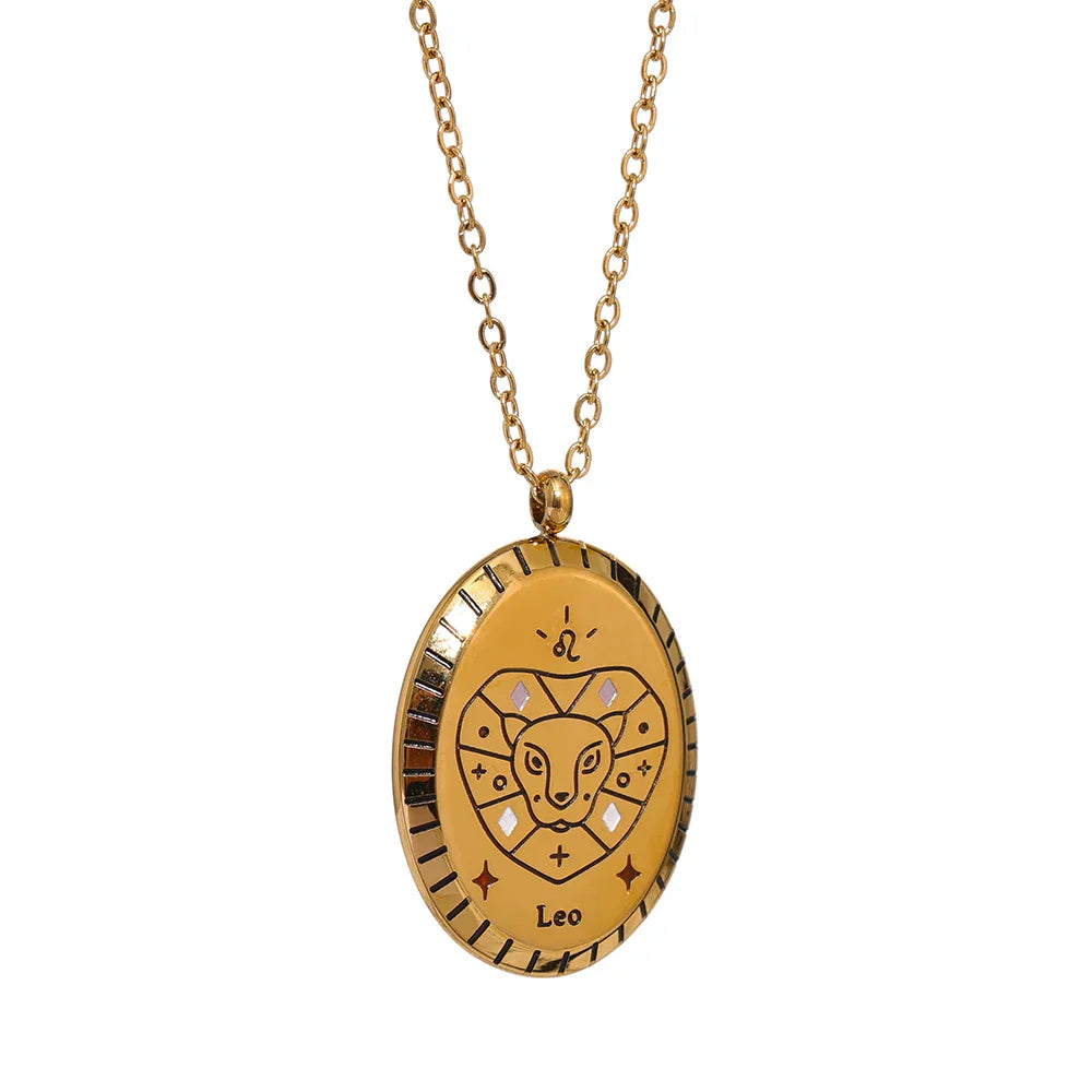 Constelaciones del Zodíaco Medal Necklace (18K Gold Plated) | Luvesina