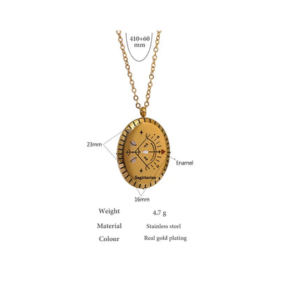 Constelaciones del Zodíaco Medal Necklace (18K Gold Plated) | Luvesina