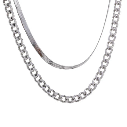 Capas of Malla and Chain Necklace (18K Gold Plated) | Luvesina